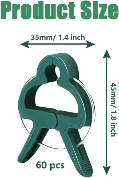 60 Garden Plant Clamps,Plant Support Clamps Hold Plant Stems,for Multi-Purpose Plants Rattan Clamps