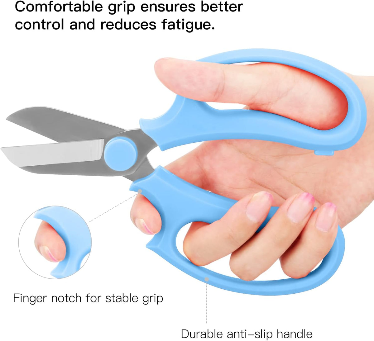 Housolution Flower Scissors, Strong Floral Shears, Premium Steel Garden Pruning Shears Floral