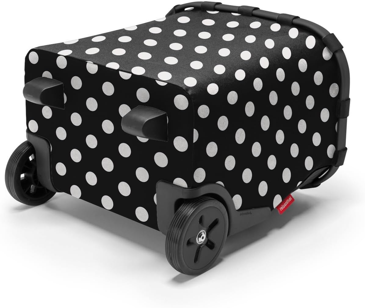 reisenthel carrycruiser dots White - Portable Shopping Trolley with Sturdy Aluminum Frame, Shoulder