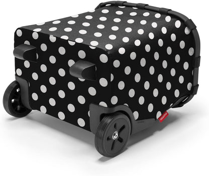 reisenthel carrycruiser dots White - Portable Shopping Trolley with Sturdy Aluminum Frame, Shoulder