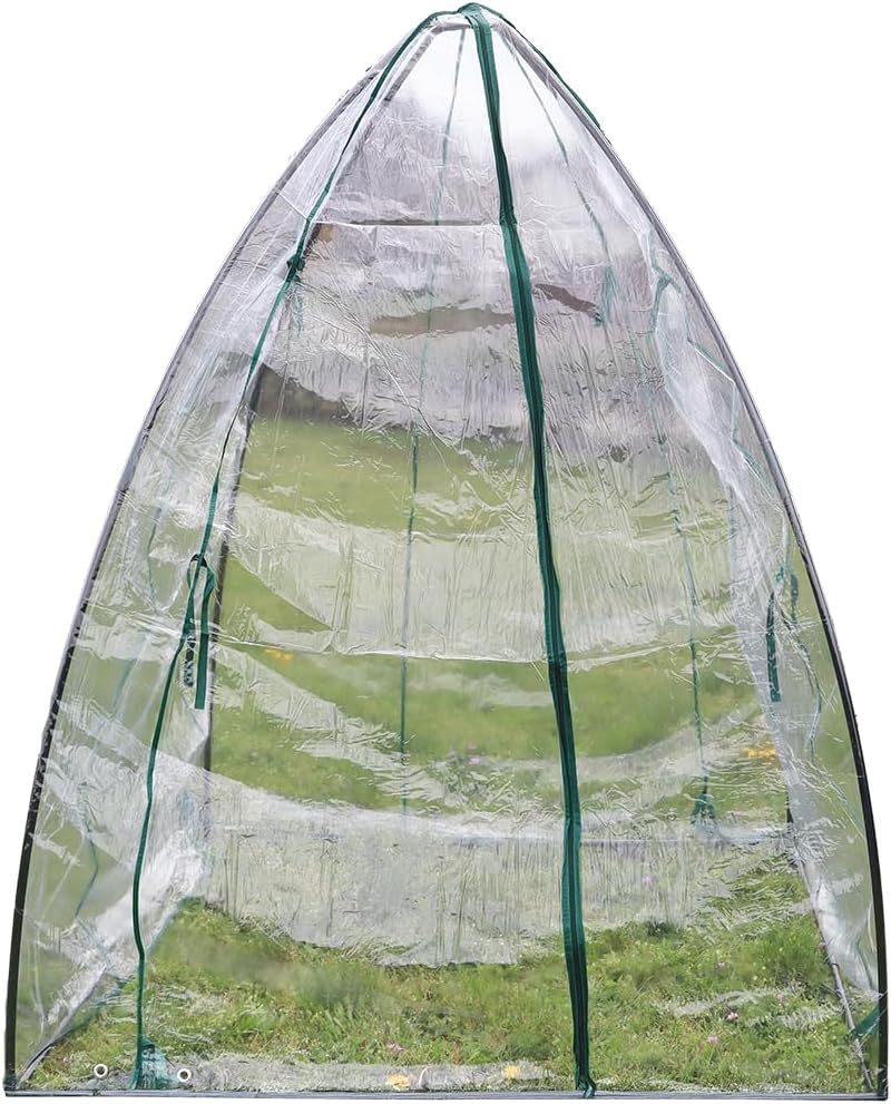 Zenport SH3287 Steel Frame Winter Garden Tent, 55.1"x55.1"x70.9", Green - 5 Pack