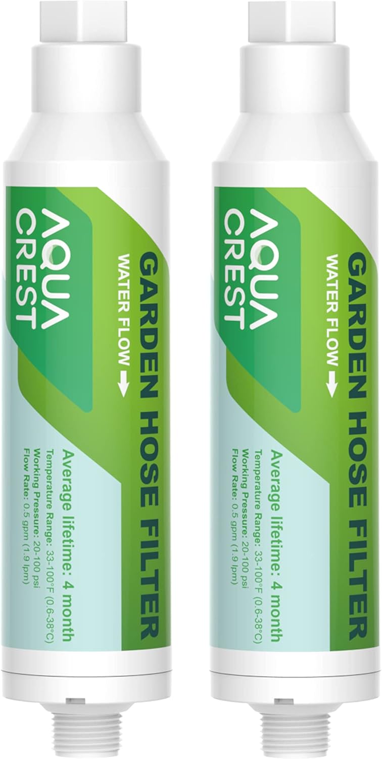 AQUACREST Garden Hose Water Filter for Plants, Greatly Reduces Chlorine, Odor, Improve Plants