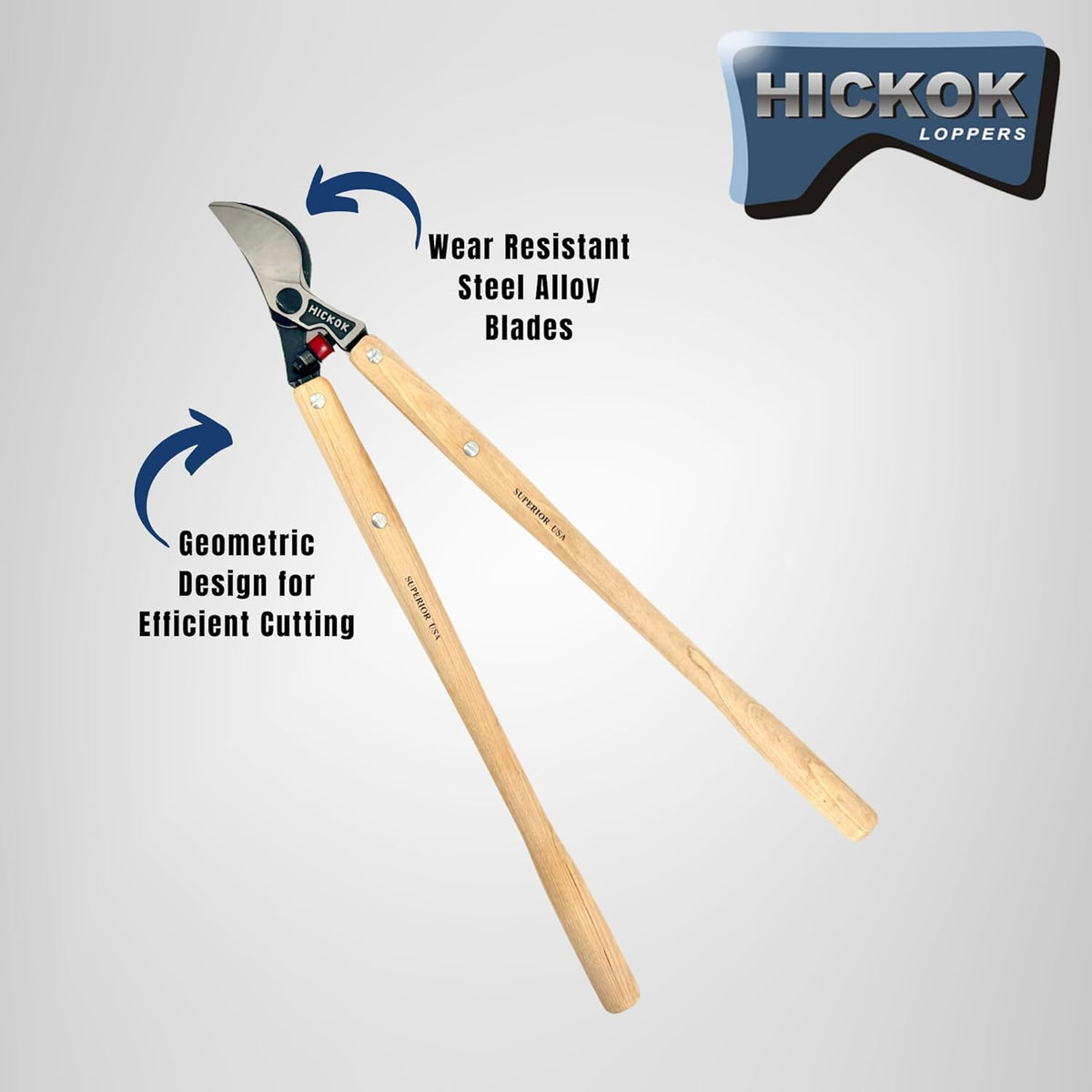 Heavy Duty Tree Lopper – 30" Long Reach Tree Branch Cutter with Hickory Wood Handles | Professional