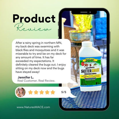 Nature’s MACE Outdoor Pest Repellent Spray – Kills & Repels Multiple Insect Types – Treats Lawns