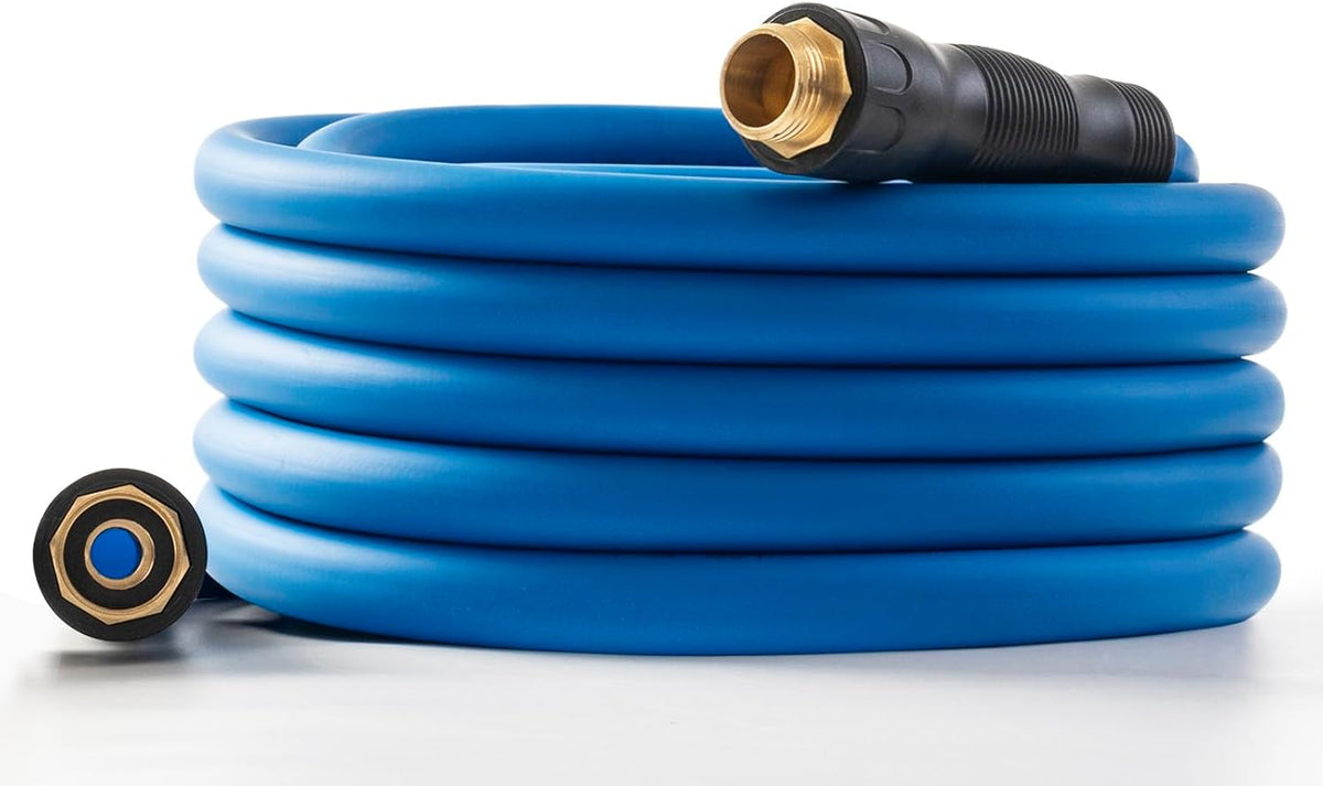5/8" Hot/Cold Water Hose 25ft, -50℉ To 190℉ Heavy Duty,Flexible,Burst 600 Psi 3/4" Brass Fittings
