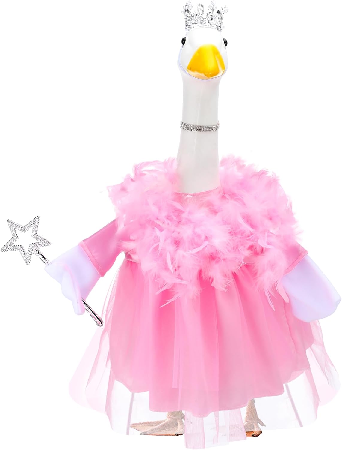 Outus Princess Goose Outfits Princess Skirt for Porch Goose 23 Inch Holiday Lawn Funny Geese Cloth