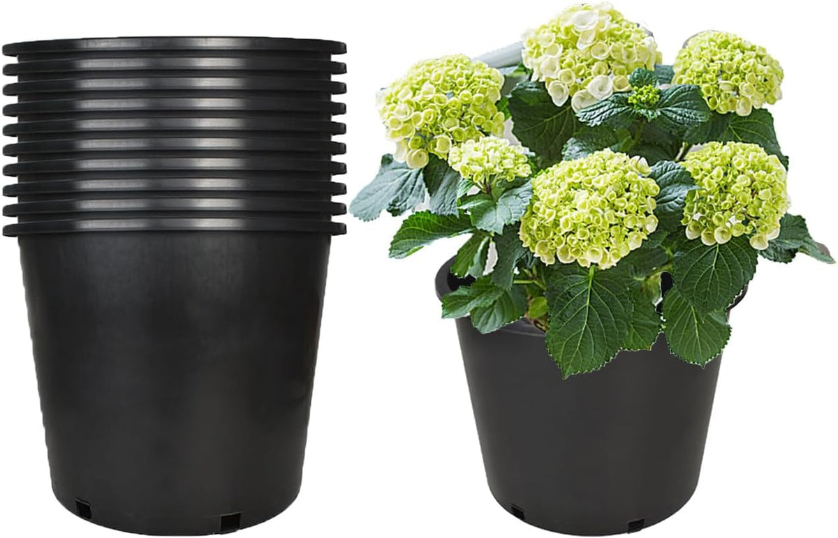 10-Pack 15 Gallon Round Premium Nursery Pot Plant Flower Seedling Container Garden Planter Pots for