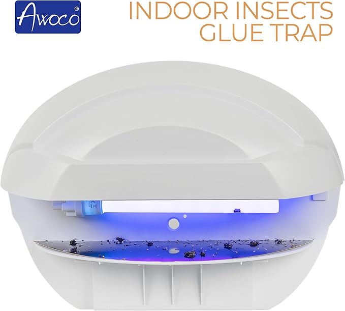 Awoco LED 5W 100V-240V Wall Mount Sconce Sticky Fly Trap Lamp XL 78” Extra Long Power Cord for