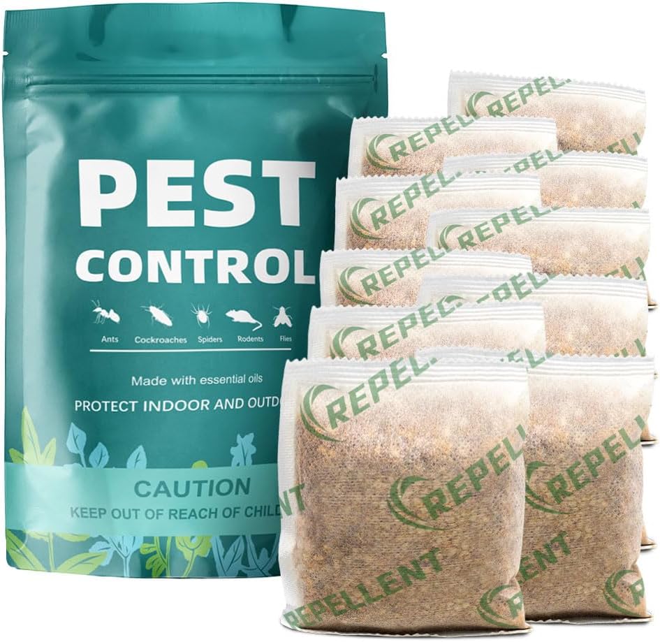 Pest Control Pouches, Mouse Repellent Repel Mice, Mouse, Rats, Ants, Roaches, Spiders, Moths &
