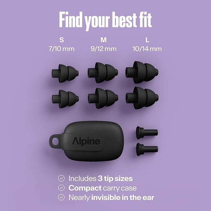 Alpine PartyPlug Concert Ear Plugs with 19dB Noise Reduction - Reusable Hearing Protection for