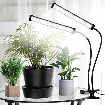 GooingTop Grow Light 100W 6000K, Super Bright White Desktop Clip Plant Lamp for Seedlings