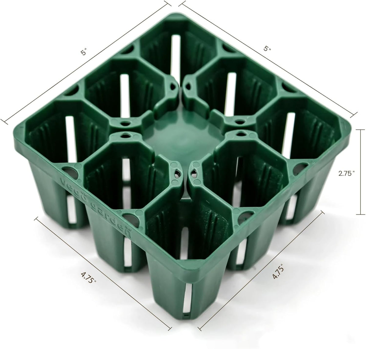 Vego garden Standard Seedling Trays Without Lids, 16 Pack for Seedlings Reusable Propagator Growing