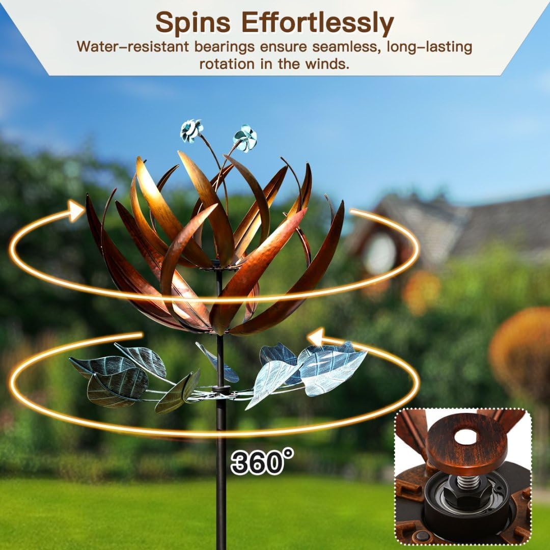 Wind Spinners for Yard and Garden, Wind Spinners Outdoor Large Metal, 84 inch Kinetic Wind Spinner