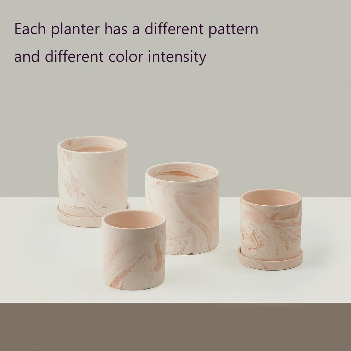 4 inch Plant Pot - Terra Cotta Flower Planters Indoor - Modern Succulents Containers with Drain