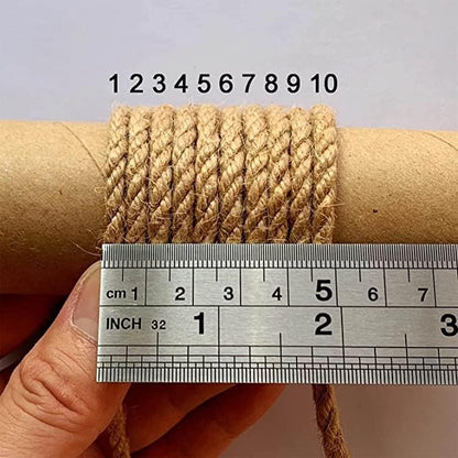 5mm Jute Twine, 164 Feet Braided Jute Rope, Heavy Duty and Thick Twine Rope for DIY Artwork