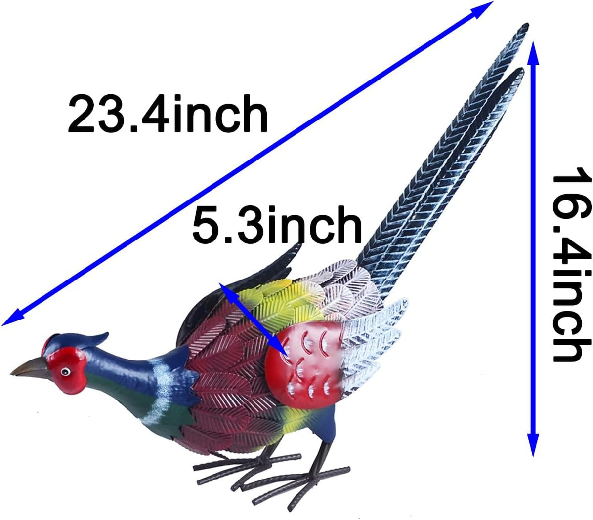 Rooster Statue Chicken Sculpture Garden Decoration Metal Yard Art for Yard Outdoor Decoration