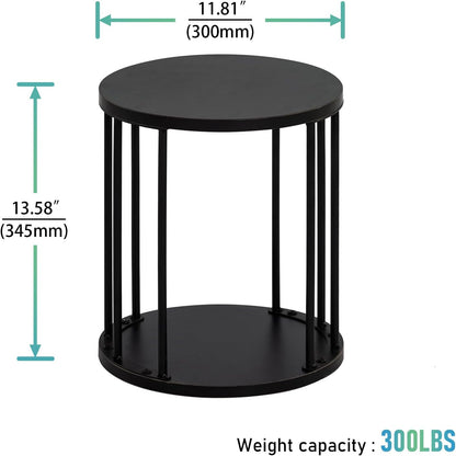 HDANI Wooden Stool Set of 2 for Kids,Adults,300lbs Load Capacity Garden Round Wood Stool,Non-Slip