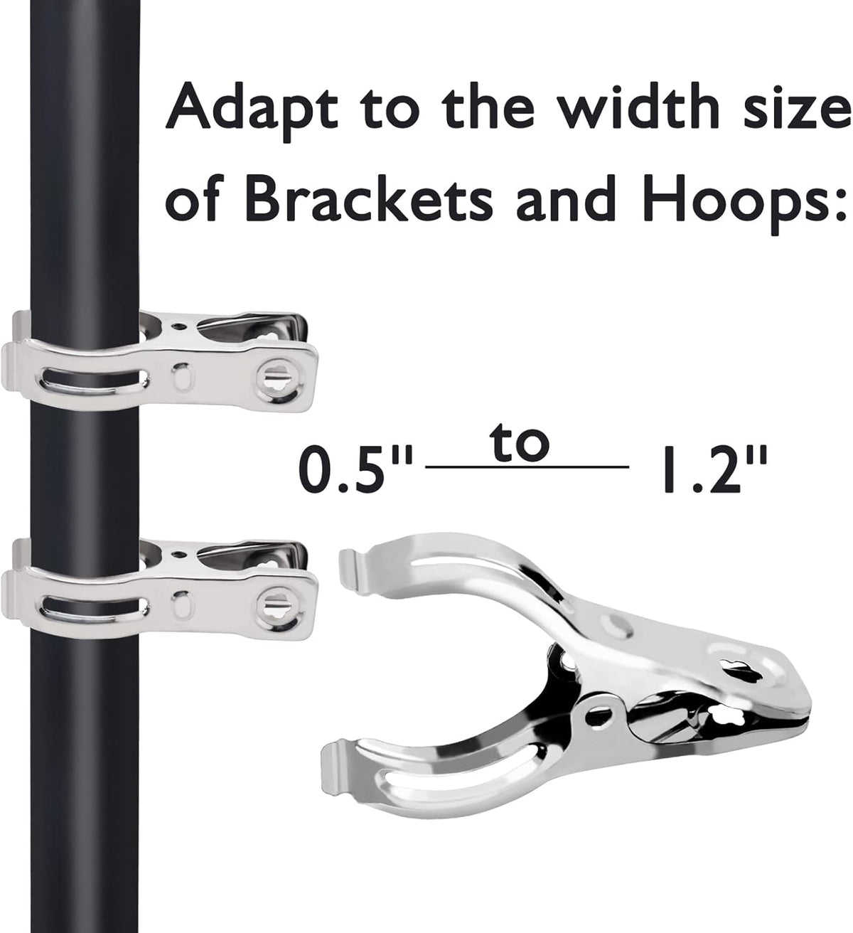 BESTEEL Upgraded 100 PCS Garden Clips, Greenhouse Clamps 100% Stainless Steel Heavy Duty Greenhuose