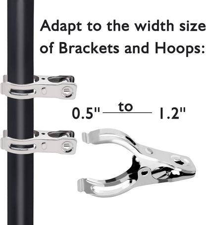 BESTEEL Upgraded 100 PCS Garden Clips, Greenhouse Clamps 100% Stainless Steel Heavy Duty Greenhuose