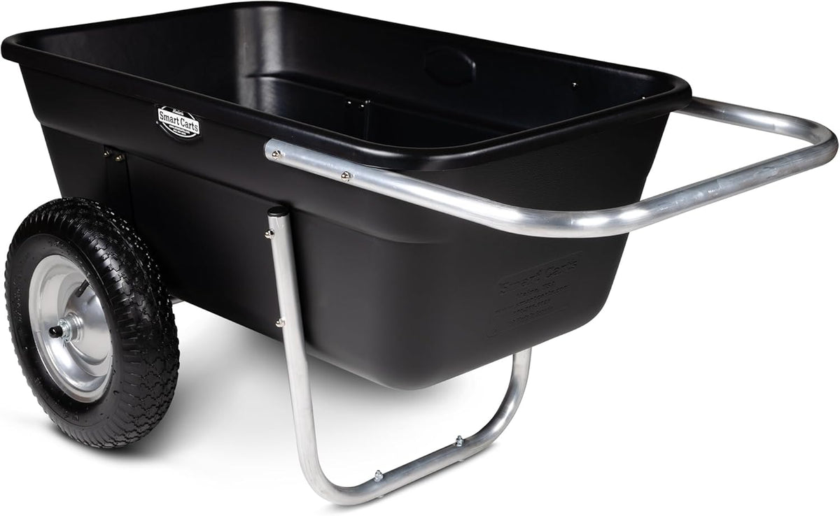 Smart Carts Premium Yard Cart - Strong, Lightweight, and Perfectly Balanced (16" Air Filled Wheels)