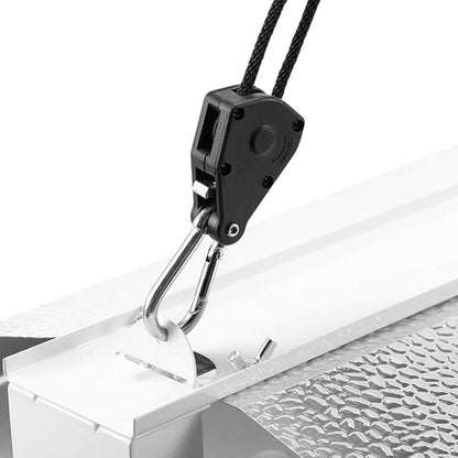 8 Pairs 1/8 Inch Adjustable Heavy Duty Ratchet Hanger Grow Light Fixtures Rope Clip Hangers Hanging