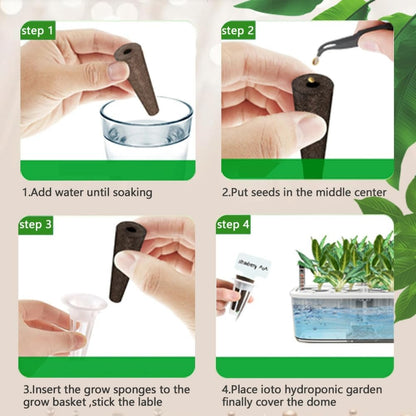 90pcs Hydroponic Seed Pod Kit Include 30pcs Plant Replacement Basket Containers,30 Grow Domes and