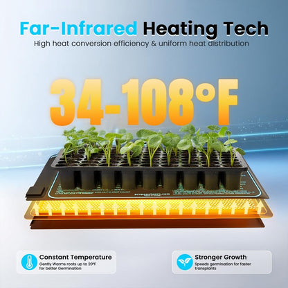 Seedling Heating Mat | Fits (1) Standard 1020 Tray | Germination Grow Heat Pad for Seed & Starter