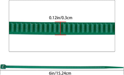 Green Zip Ties 6 inch 3mm Dark Green Nylon Garden Cable Zip Ties Self Locking Cable Ties Twist