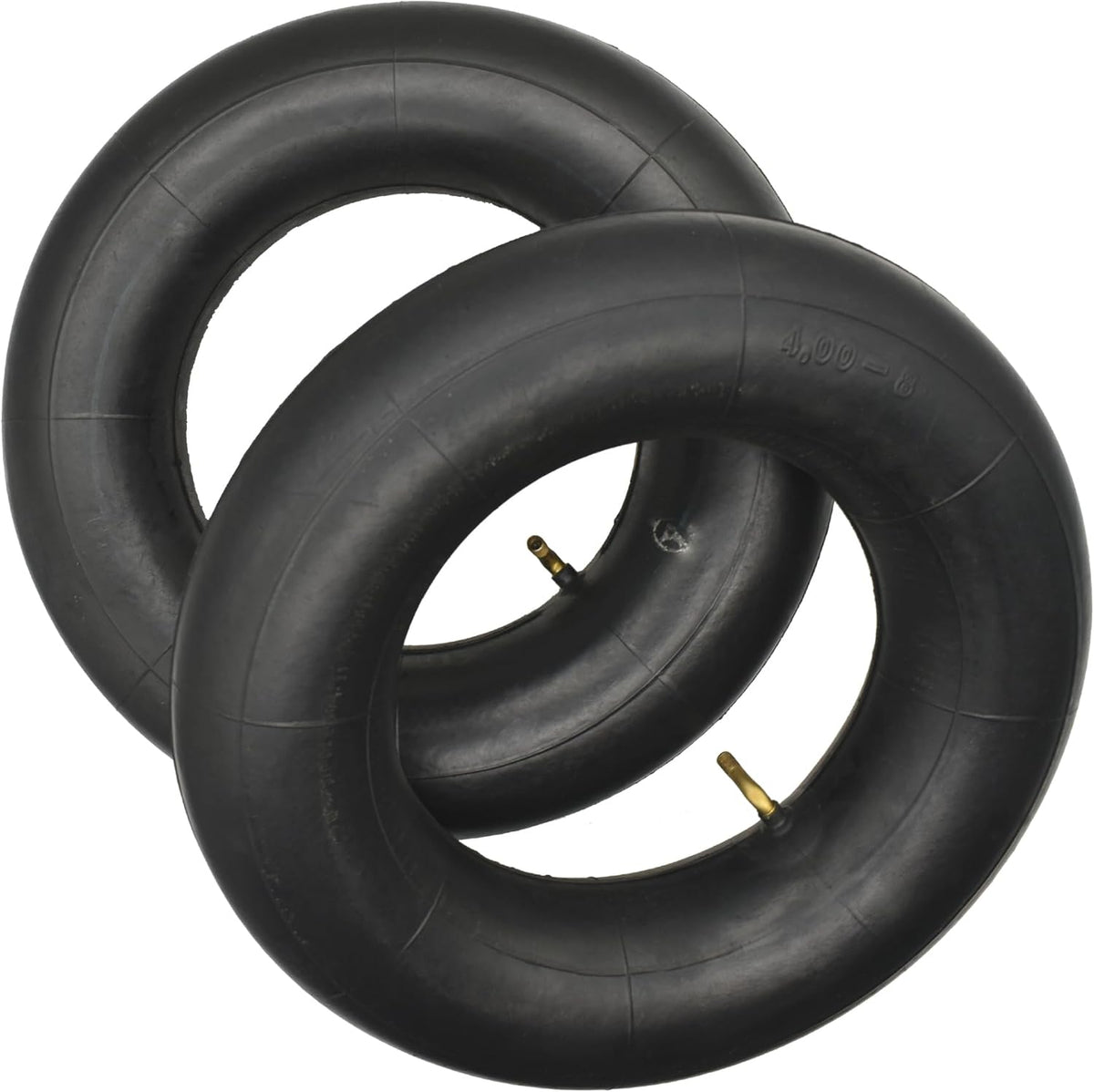 4.00-8 Wheelbarrow Inner Tube (2 pack),with TR87 Bent Straight Valve Tyre, work for 4-8 4.8/4.00-8