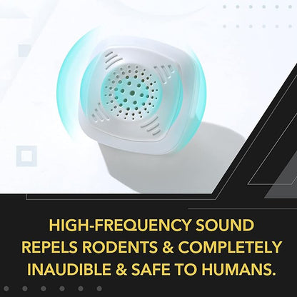 OWLTRA OW-5 Ultrasonic Rodent Repellers 4 Pack, Effectively Repel Rodents While 100% Silent & Safe