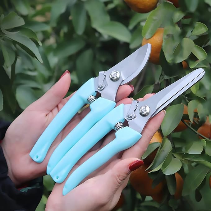 Premium Garden Shears, Pruning Scissors Gardening Tools, Pruners For Flower, Bushes, Rose And Fruit