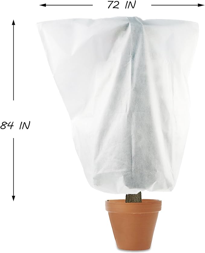 2 Packs Plant Cover, 7 Ft x 6 Ft Frost Winter Protection Tree Wrap Bag, Cold Weather Protection