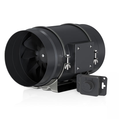 Toolazy Quiet 8" Inline Duct Fan 831 CFM Ventilation Exhaust Fan EC Motor and External 0-100%