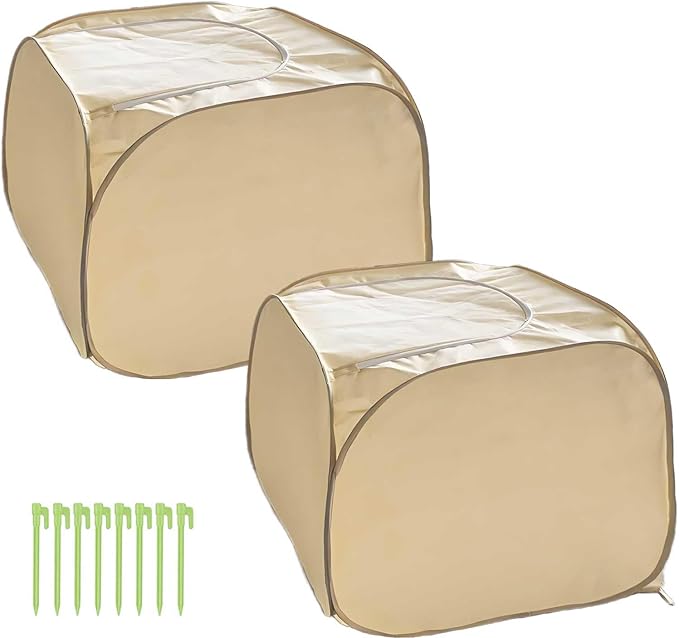 2 Pack Pop Up Plant Freeze Protection Covers, Shrub Frost Covers Outdoor Plant Protectors Frost