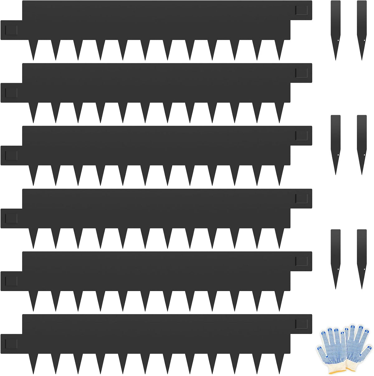 Metal Garden Edging 12" H X 40" L, 6 Pack Steel Garden Edging Border, Bendable Metal Landscaping