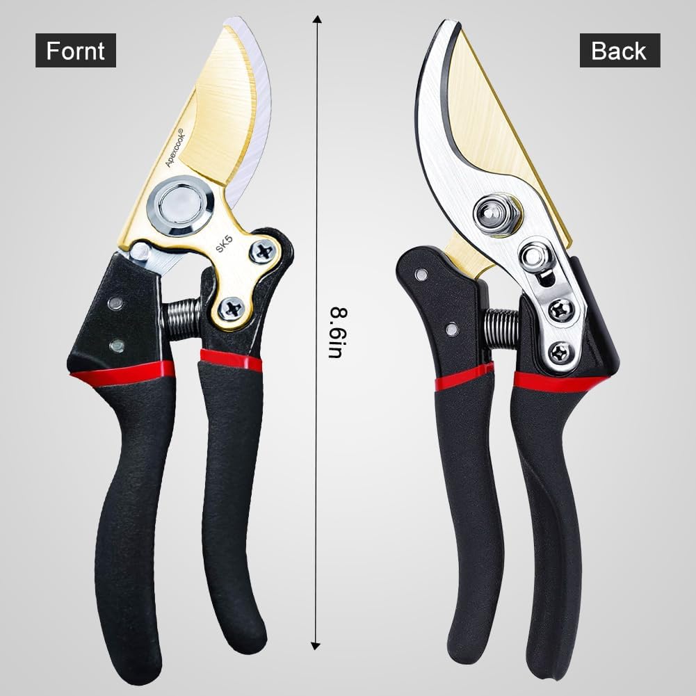 Garden Shears, Handheld Pruning Shears for Heavy Duty, Ergonomic Gardening Tools for Pruning
