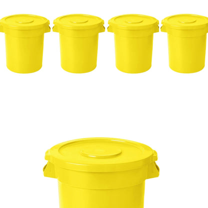 20 Gallon Trash Can With Lid Round Ingredient Storage Containers Recycling Bin Kitchen Garbage Can