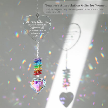Teacher Appreciation Gifts, K9 Crystal Suncatcher Teacher Gifts for Women, Teachers Retirement