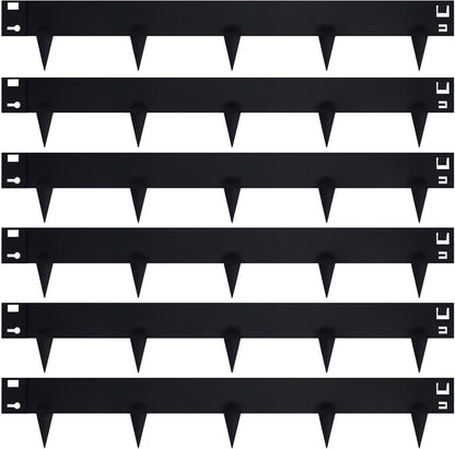Metal Landscape Edging 42 Inch Strips, Steel Landscape Edging 6.3 Inch Depth, 6 Pack Hammer in