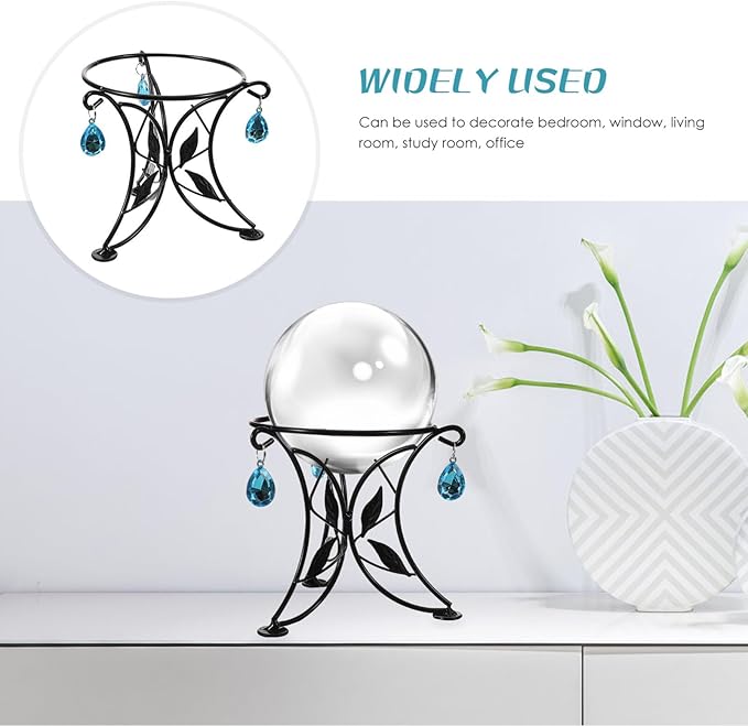 Yardwe Gazing Ball Stand, Metal Ball Stand Crystal Ball Stand Globe Stand Sphere Holder Glass Bowl