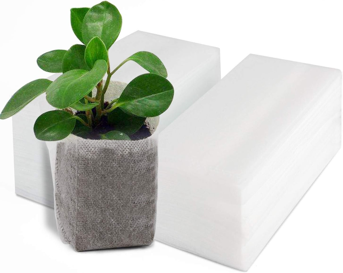 100pcs Plant Nursery Bags, 5.9x6.3 inches Non-Woven Fabric Flower Tree Seed Starters, Garden Plants