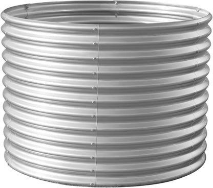 Land Guard 4×4×3ft Galvanized Raised Garden Bed Kit, Round Galvanized Planter Raised Garden Boxes