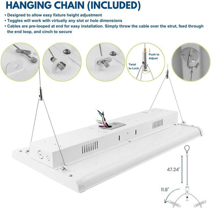 Pack of 2 ALTA LED LED Bay Ceiling Shop Light - 2FT - 105W/90W/80W - 16,500 Lumens - 5000K/4000K