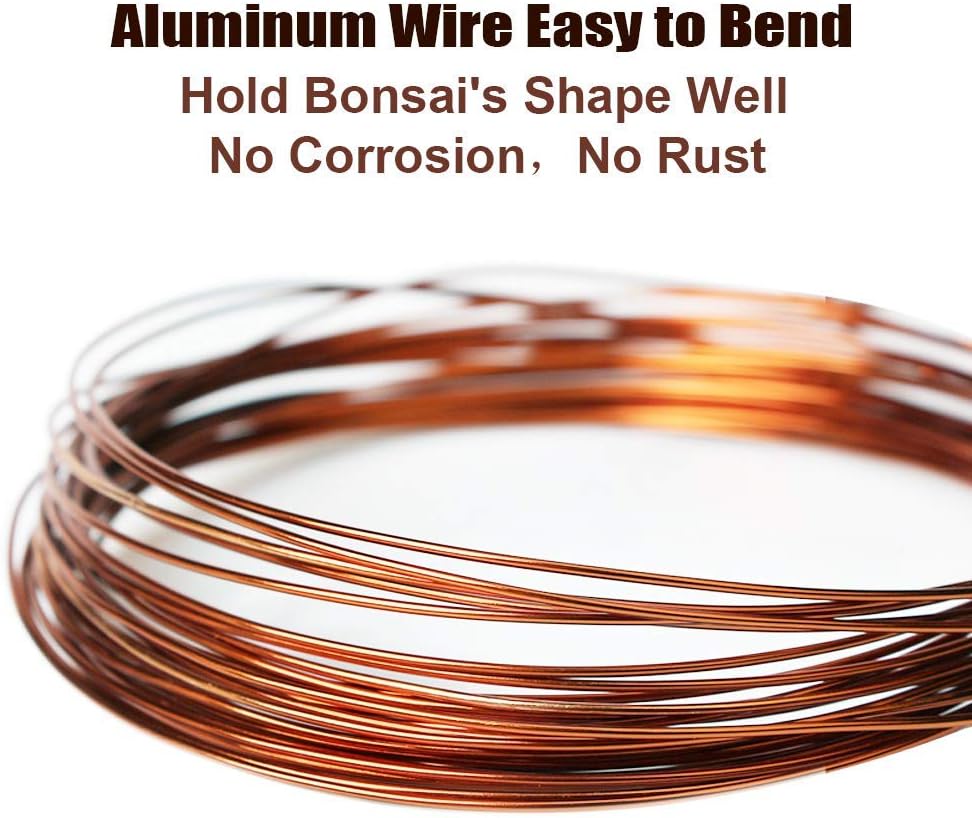 Quality Bronze Long Lasting Bonsai Training Wire Set of 3 Sizes - 1.0mm, 1.5mm, 2.0mm, Corrosion