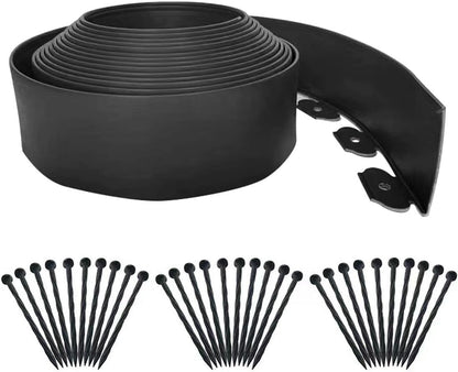 Landscape Edging 33FT,Garden Edging Borders [Extra Tall 4IN High] Flexible Lawn Edging Kit with