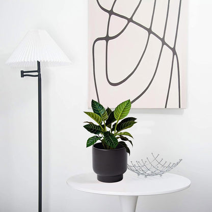 LB Black Ceramic Plant Pot for Indoor Plants, Succulent Planters Ceramic Plant Pots, Modern Flower