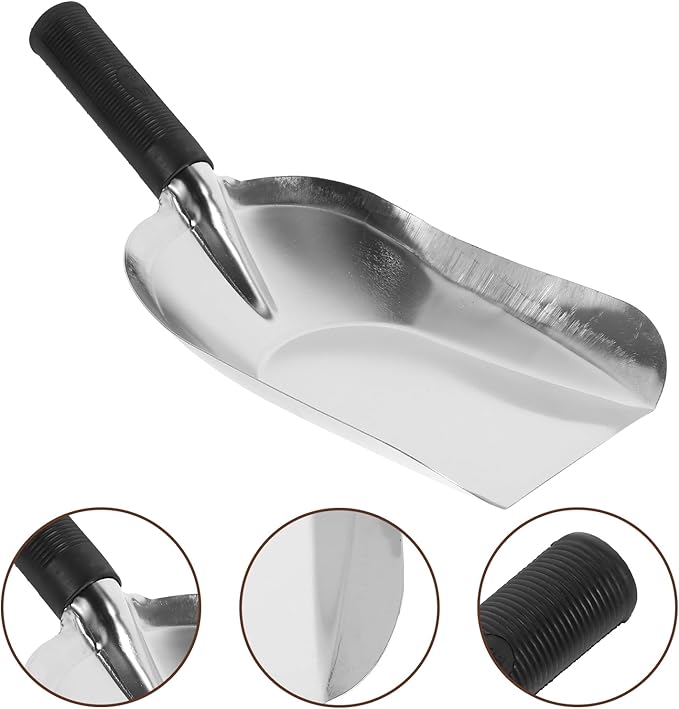 Kisangel Stainless Steel Square Shovel Small Gardening Hand Shovel Garden Hand Trowel Gardening