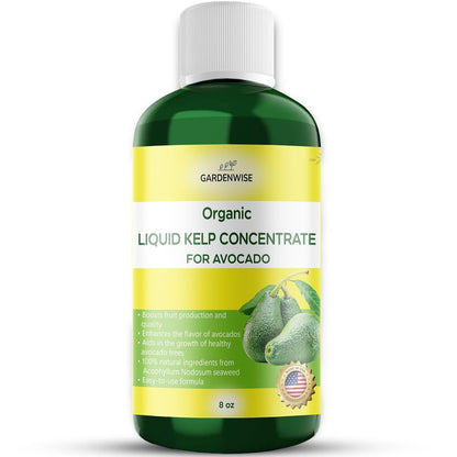 Organic Premium Kelp Seaweed Fertilizer - Liquid Plant Food - Nutrient-Rich Soil Enhancer