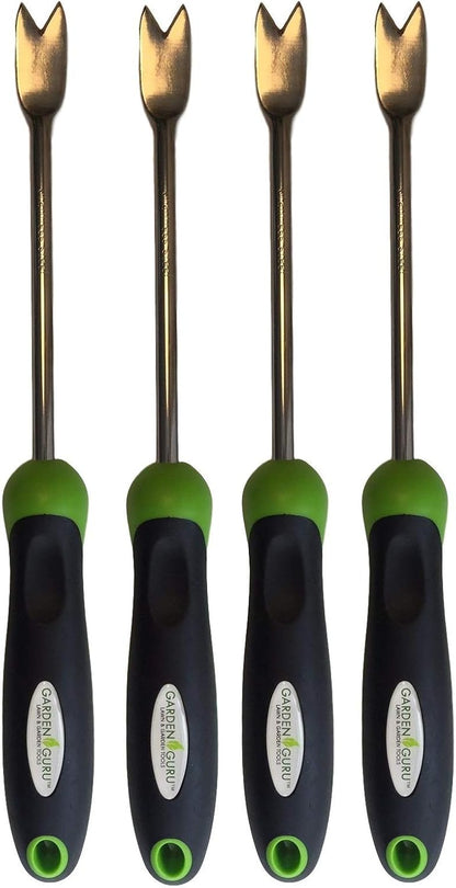 Garden Guru Dandelion Weeder Tool with Ergonomic Handle - Stainless Steel Weed Puller for Planting