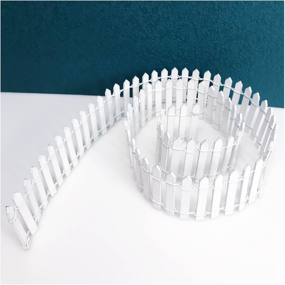 Miniature Fairy Garden Fence 35 Inches,Fairy Garden Accessories Outdoor Wood Picket Fence,DIY